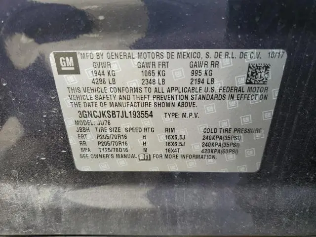2018 CHEVROLET TRAX LS  