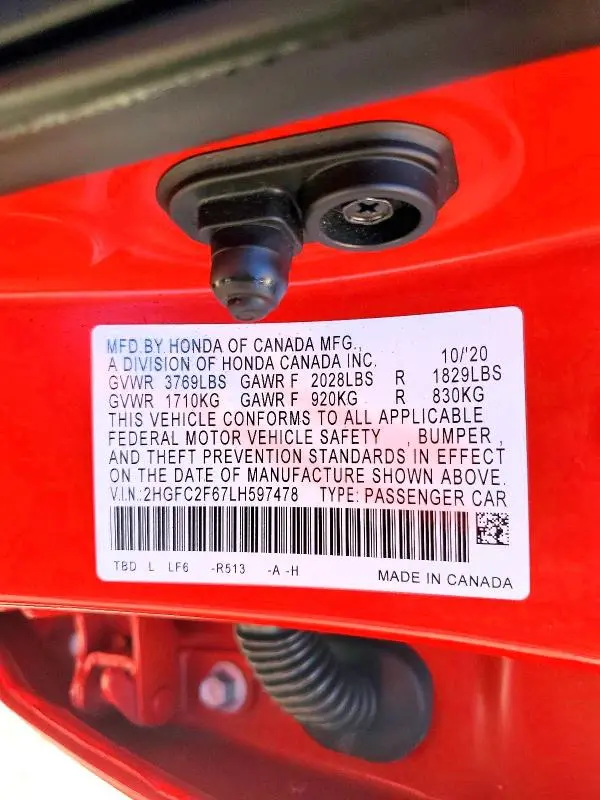 2020 HONDA CIVIC LX  