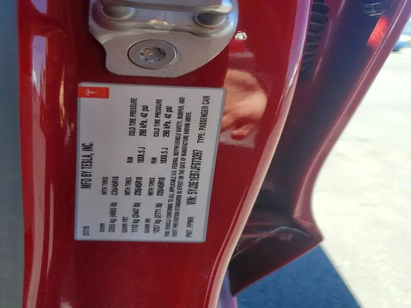 2018 TESLA MODEL 3   