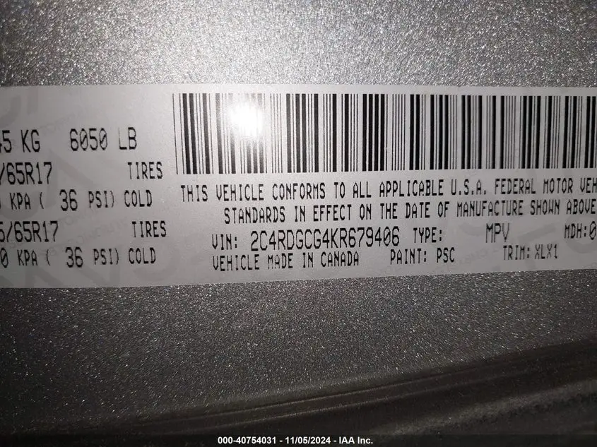 2019 DODGE GRAND CARAVAN SXT