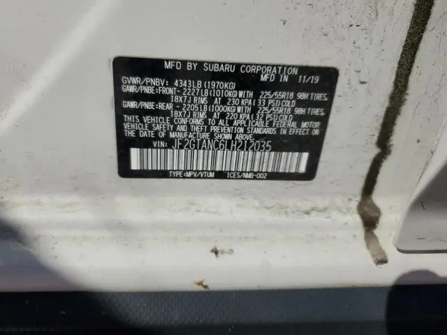 2020 SUBARU CROSSTREK LIMITED