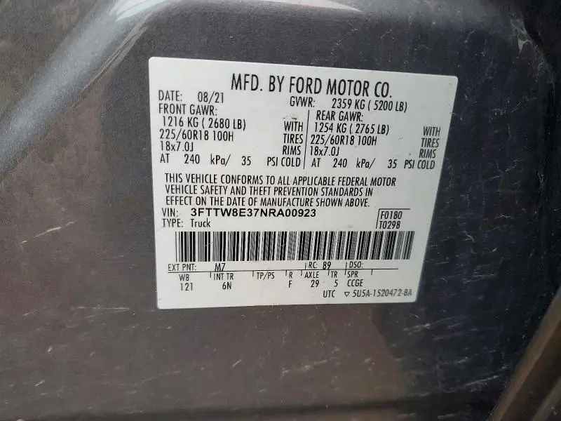 2022 FORD MAVERICK XL  