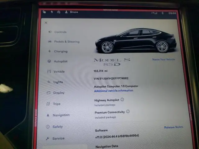 2015 TESLA MODEL S 85D  