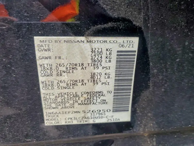 2021 NISSAN TITAN SV  