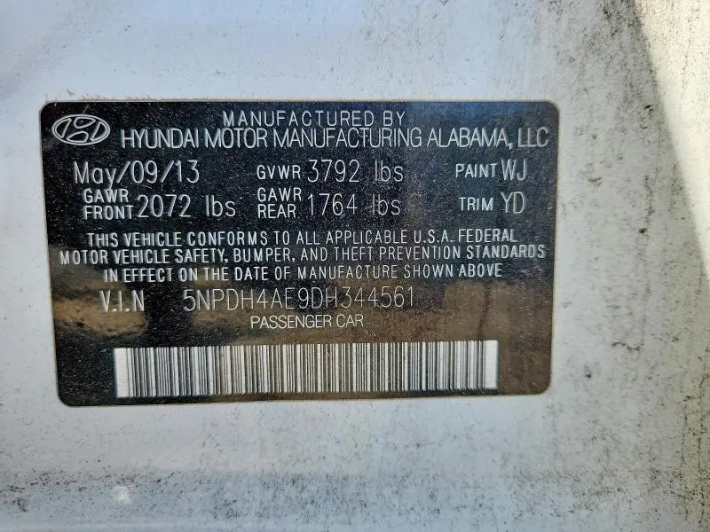 2013 HYUNDAI ELANTRA GLS  