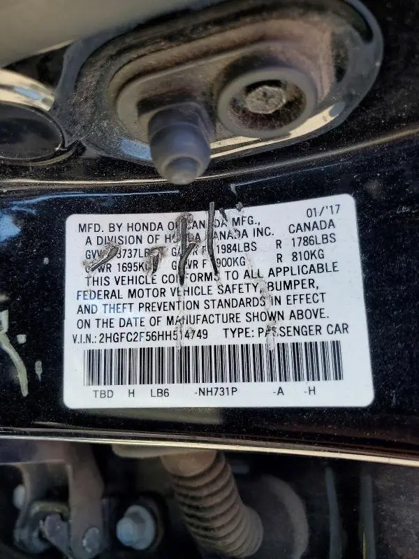 2017 HONDA CIVIC LX  