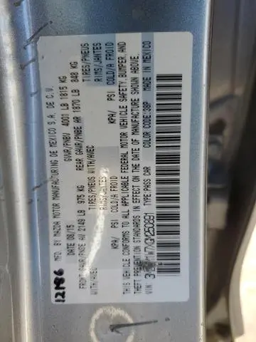 2016 MAZDA 3 TOURING  