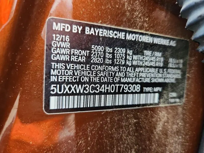 2017 BMW X4 XDRIVE28I  