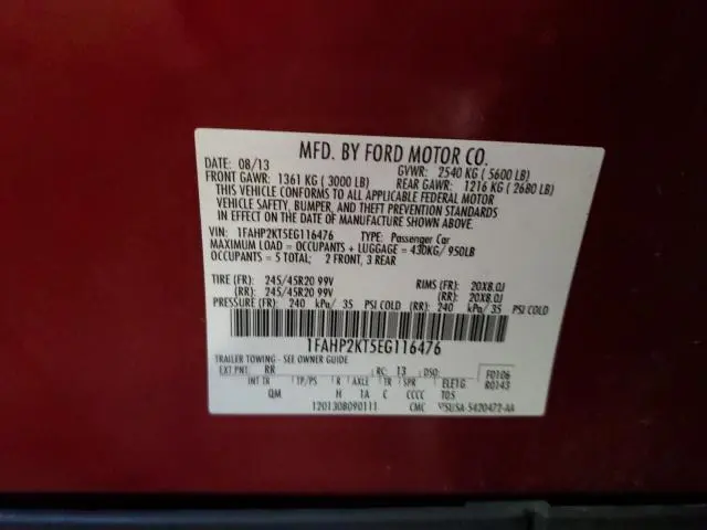 2014 FORD TAURUS SHO  