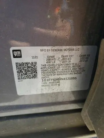 2022 CHEVROLET BOLT EUV LT  