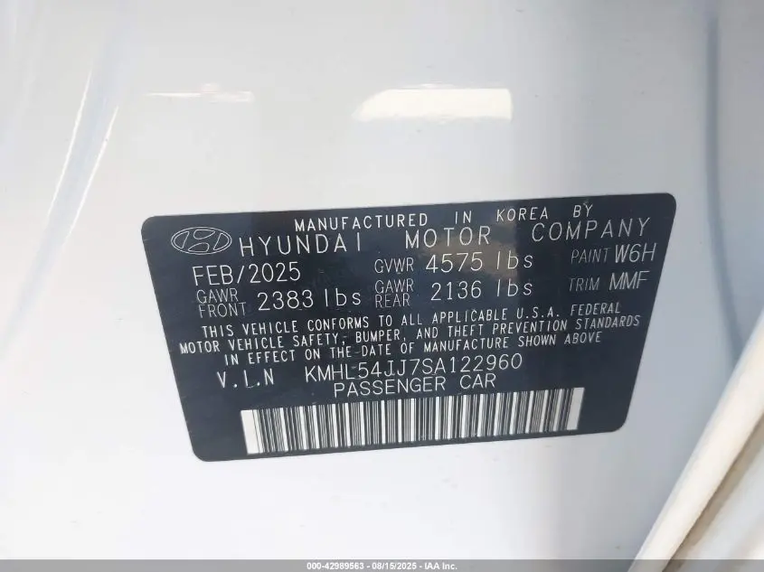 2025 HYUNDAI SONATA HYBRID LIMITED