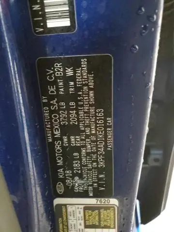 2019 KIA FORTE GT LINE  