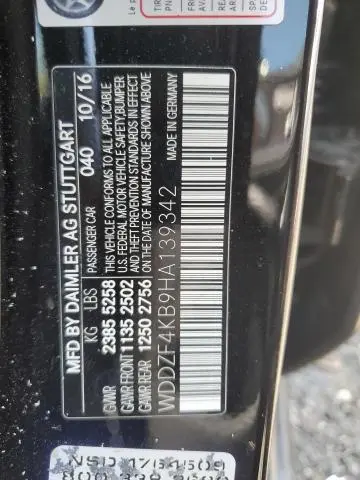 2017 MERCEDES-BENZ E 300 4MATIC  