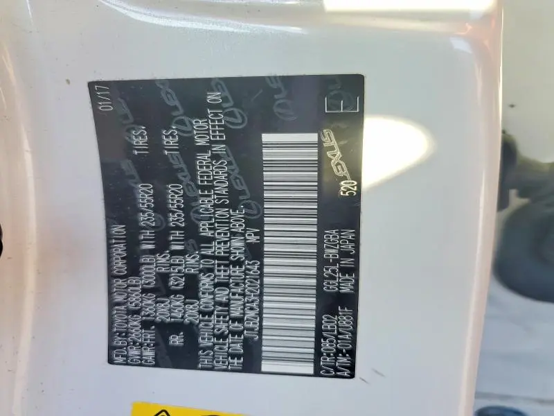 2017 LEXUS RX 350 BASE  