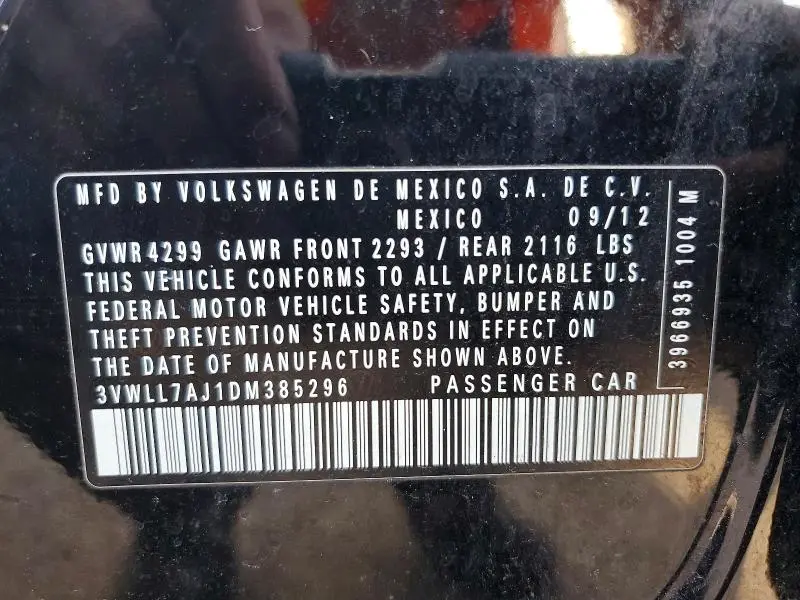 2013 VOLKSWAGEN JETTA TDI  