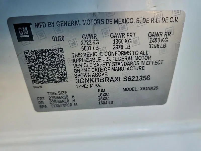 2020 CHEVROLET BLAZER 1LT  