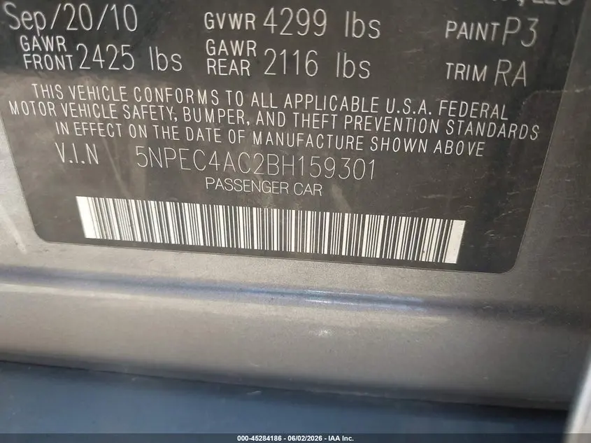 2011 HYUNDAI SONATA LIMITED