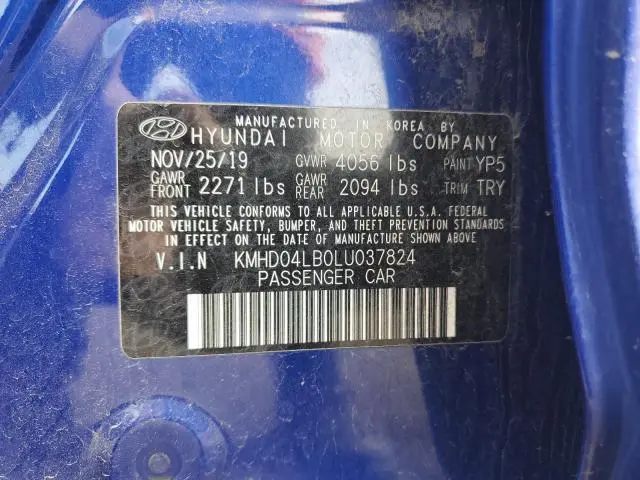2020 HYUNDAI ELANTRA SPORT