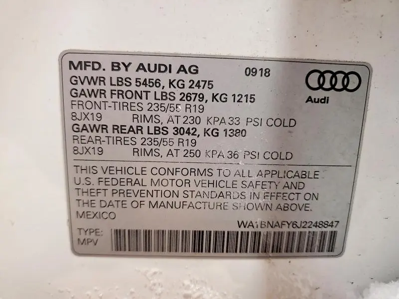 2018 AUDI Q5 PREMIUM PLUS  