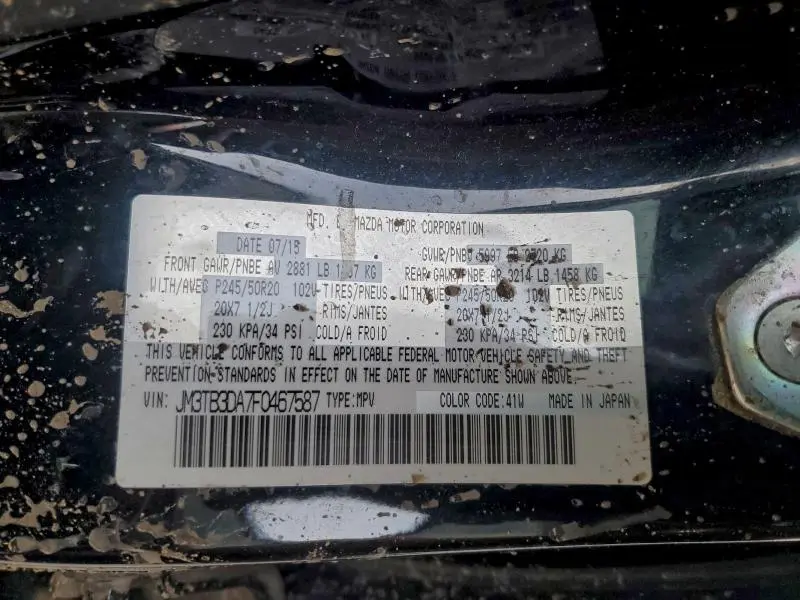 2015 MAZDA CX-9 GRAND TOURING  