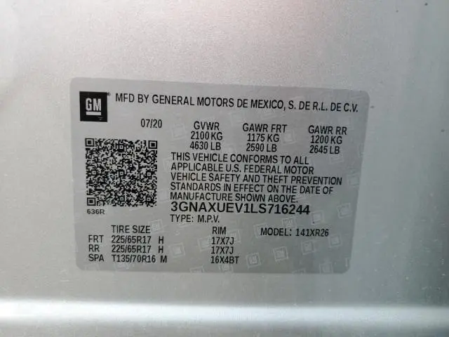 2020 CHEVROLET EQUINOX LT
