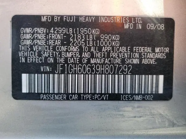 2010 SUBARU IMPREZA 2.5I PREMIUM  