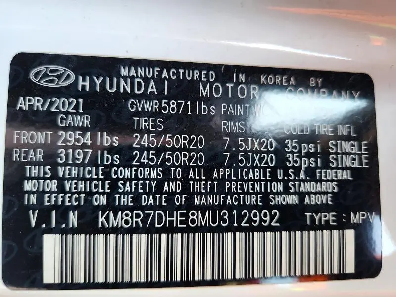 2021 HYUNDAI PALISADE CALLIGRAPHY  