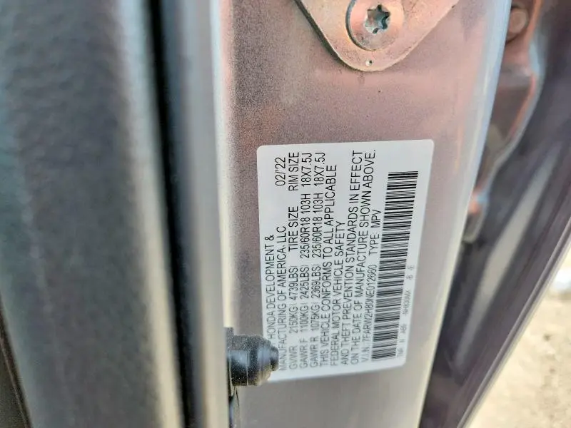 2022 HONDA CR-V EXL  