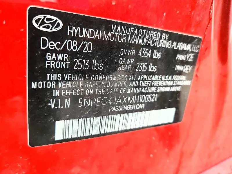 2021 HYUNDAI SONATA SE  
