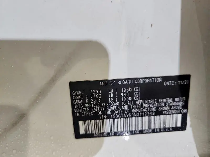 2022 SUBARU IMPREZA PREMIUM  