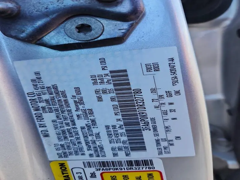 2013 FORD FUSION TITANIUM  