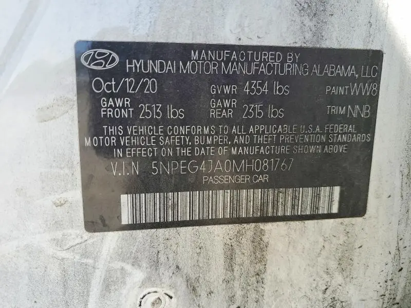 2021 HYUNDAI SONATA SE  