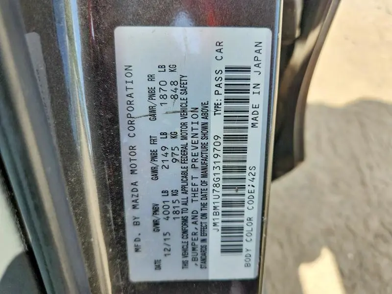 2016 MAZDA 3 SPORT  