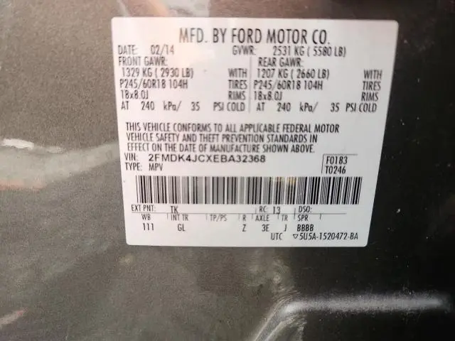 2014 FORD EDGE SEL  