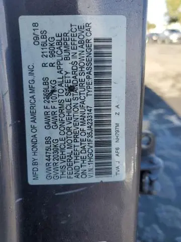 2018 HONDA ACCORD SPORT  