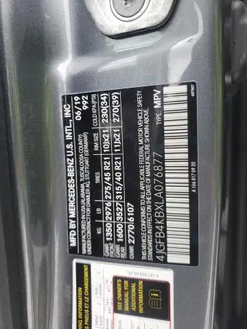 2020 MERCEDES-BENZ GLE 350 4MATIC  