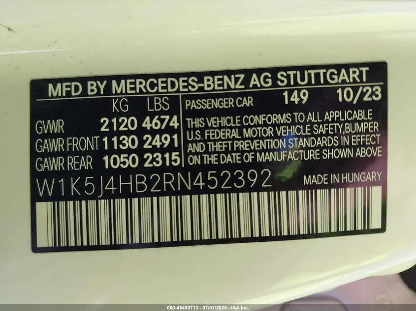 2024 MERCEDES-BENZ CLA 250 COUPE 4MATIC