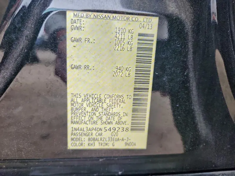 2013 NISSAN ALTIMA 2.5  