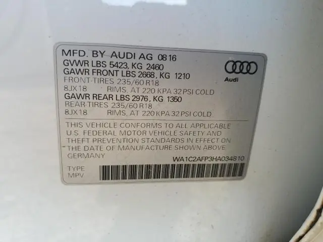 2017 AUDI Q5 PREMIUM  
