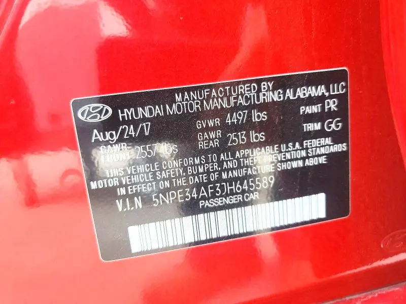 2018 HYUNDAI SONATA SEL  