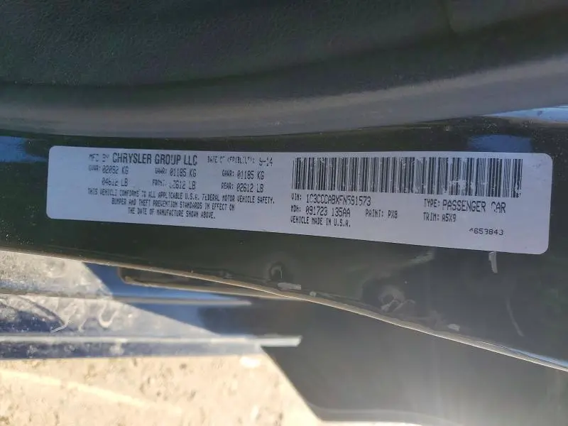 2015 CHRYSLER 200 LIMITED  