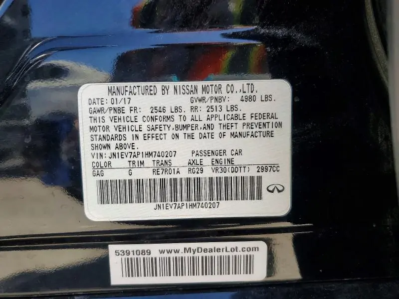2017 INFINITI Q50 3.0T SIGNATURE EDITION  