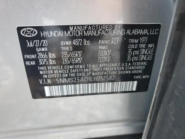 2020 HYUNDAI SANTA FE SE