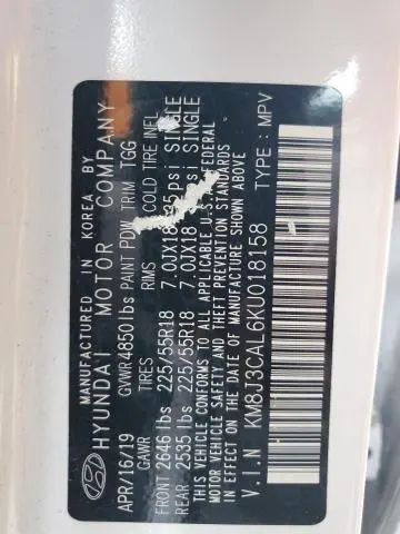 2019 HYUNDAI TUCSON LIMITED  