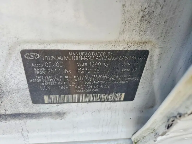 2010 HYUNDAI SONATA GLS  