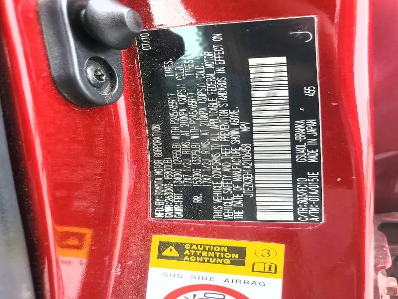 2010 TOYOTA HIGHLANDER BASE  