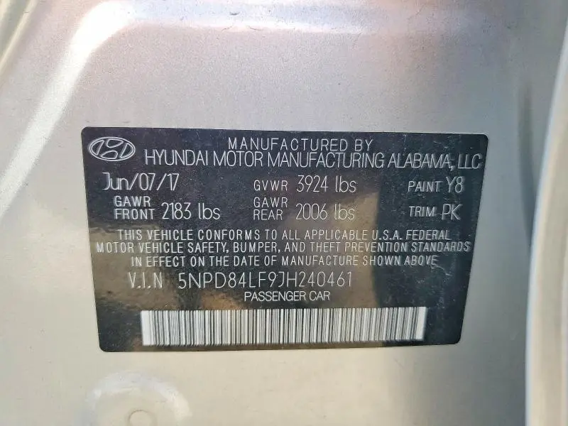 2018 HYUNDAI ELANTRA VALUE EDITION  