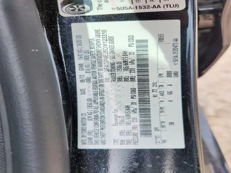 2013 FORD FIESTA SE  