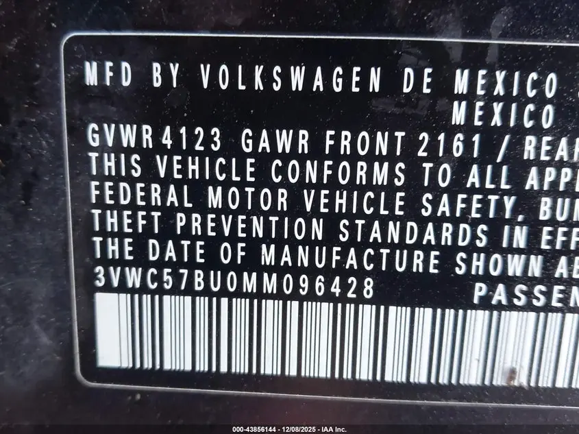 2021 VOLKSWAGEN JETTA 1.4T R-LINE/1.4T S/1.4T SE