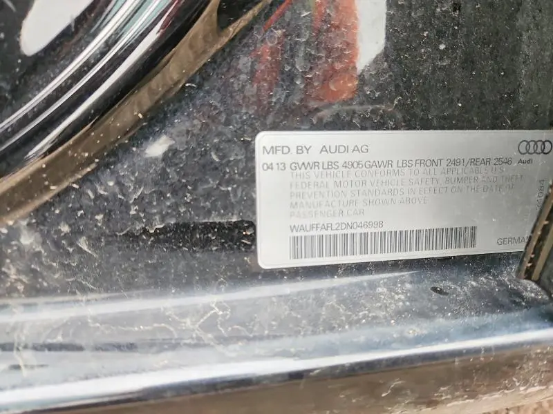 2013 AUDI A4 PREMIUM PLUS  